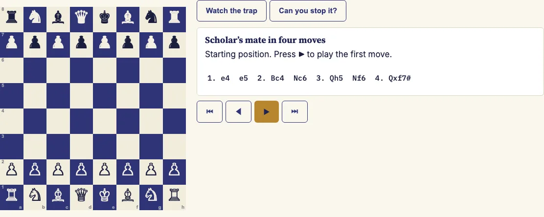 Scholars mate example